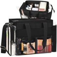 thumbnail image 1 of Bolsa de maquillaje TANTO Travel extra grande con separadores de PVC transparente, 1 of 8