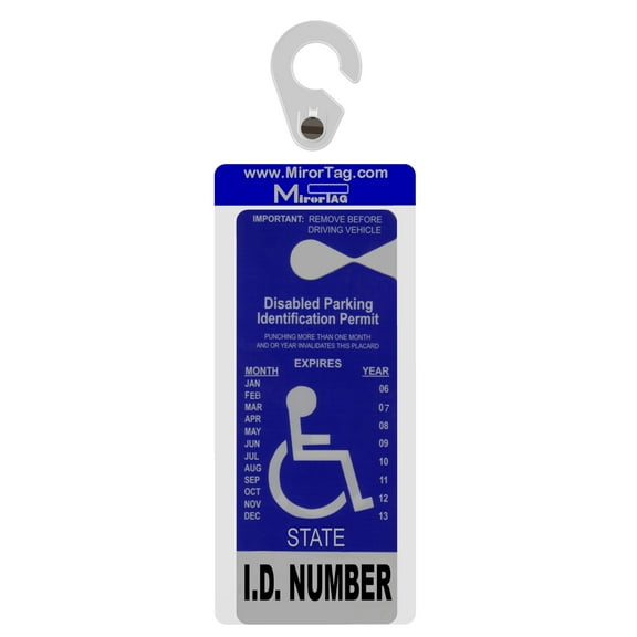JL Safety Handicap Placard Holder with Strong Detachable Hook, 10" x 4", 1 Count