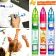 thumbnail image 2 of Farfi Motion Bubble Pen Anti Anxiety Hourglass Design Stress Relief Colorful Liquid Motion Bubbler Fidget Pen Desk Toys School Supplies (Blue), 2 of 13