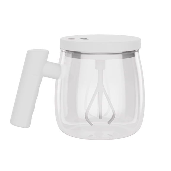 Rechargeable Self Stirring Mug - 400ml Automatic Mixing Cup, High-Speed Stirring for Coffee/Protein Shakes, Borosilicate Glass Tumbler for Home & Travel
