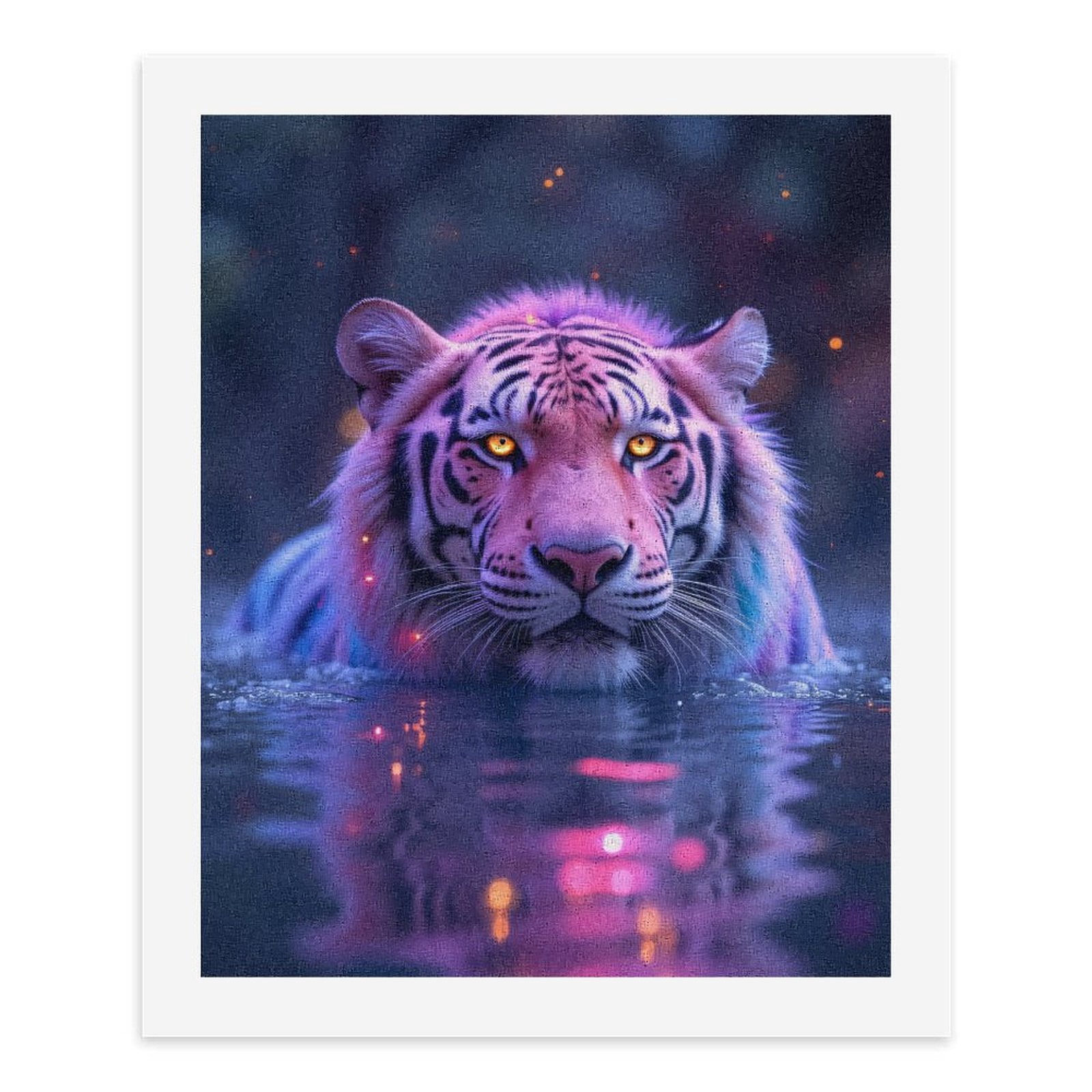 Paint by Numbers Kit for Adults, Majestic Tiger Vibrant Colors Water Paint by Numbers, Easy Paint by Numbers Kit for Adults Beginner, DIY Adult Paint by Number Kits on Canvas, Home Decor