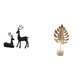 thumbnail image 1 of Estatua de reno, escultura de resina, figura artística con base de madera, artesanía abstracta, ideal para oficinas, salas de estar, dormitorios y fie, 1 of 8