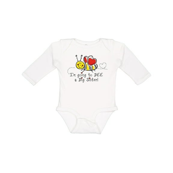 Inktastic Bee Future Big Sister Girls Long Sleeve Baby Bodysuit