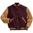 thumbnail image 1 of Varsity Jacket M Maroon/Light Gold, 1 of 1