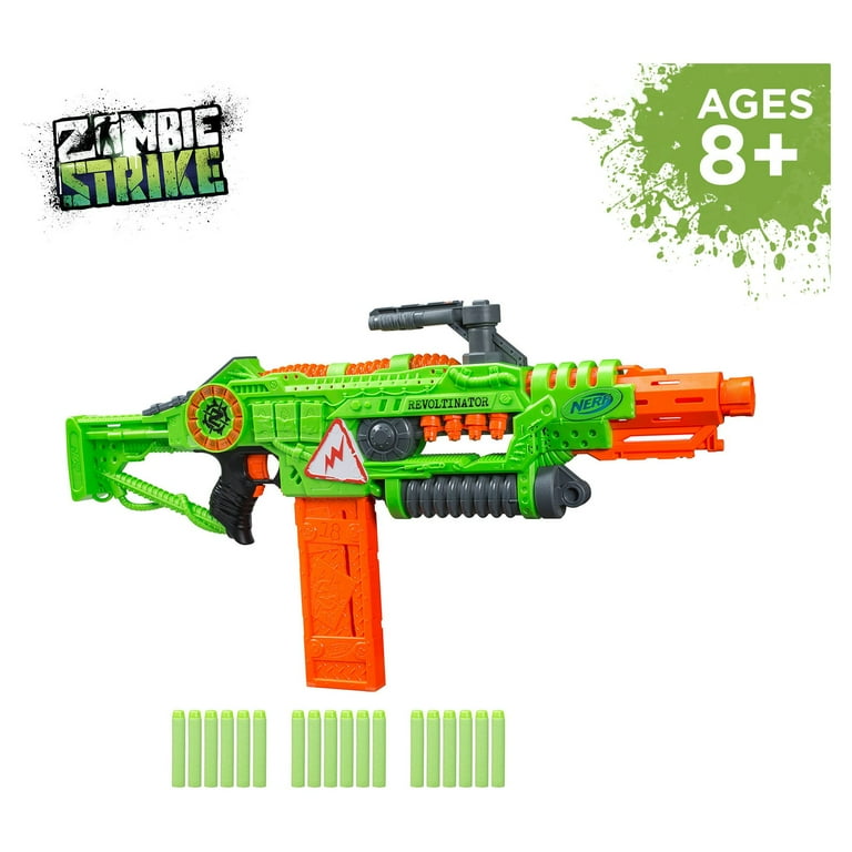 Revoltinator Nerf Zombie Strike Toy Motorized Blaster & 18 Nerf Darts 