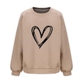 thumbnail image 4 of kkbbma Liquidation à Moins de 1$ Chandails en Molleton Imprimé Cœur pour Femmes Automne Décontracté Manches Longues Hauts Confortables Légers Col Rond Chandail, 4 of 4