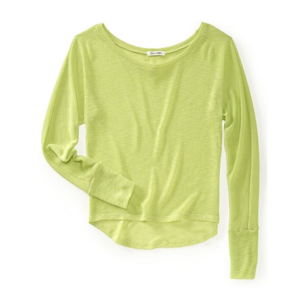 Suéter de punto ligero Aeropostale amarillo extragrande