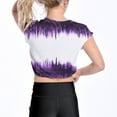 thumbnail image 2 of Women's Certo White LSU Tigers Tie-Dye Cropped T-Shirt, 2 of 2
