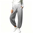 thumbnail image 3 of KICILVS Comfy Pants Women Gradient Print Baggy Drawstring Waist Flowy Sweatpants with Pockets Loose Athletic Casual Trousers, 3 of 9