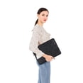 thumbnail image 5 of Mosiso 13" PU Laptop Bag Waterproof Sleeve Case for MacBook Air/Pro/Surface Laptop, Protective Geometric Case, Black, 5 of 7