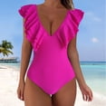 thumbnail image 2 of Sngxgn Women Tummy Control Swimsuits Push Up Bathing Suits(Hot Pink,M), 2 of 7