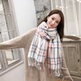 thumbnail image 1 of Bufanda a cuadros de imitación de Cachemira para mujer, bufanda larga y gruesa de estilo japonés, versión coreana, Otoño e Invierno Fivean unisex, 1 of 2