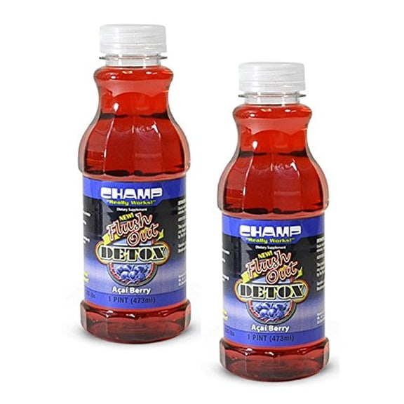 Champ Flush Out Detox Drink, Acai Berry, 1 Pint (2 Count)