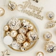 thumbnail image 5 of YANHAIGONG Christmas Ball Ornaments Sets,Christmas Balls for Tree Decorations,65 Light Champagne White Painted Christmas Balls Set for Christmas Decorations Christmas Tree Ornaments Pendants, 5 of 6