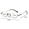 thumbnail image 2 of Reversal Frame Blue light Blocking Reading Glasses for Women Designer Metal Oval Readers Eyglasses Frame, 2 of 8
