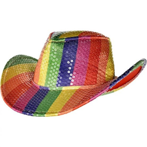 Sequin Rainbow Cowboy Hat - Walmart.com