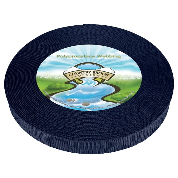 Country Brook Design - Heavy Polypro Webbing - 9 Vibrant Colors (3/4 Inch)