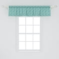 thumbnail image 2 of Ambesonne Abstract Window Valance, Traditional Swirls Graphic, 54" X 12", Sea Blue and Pale Green, 2 of 3