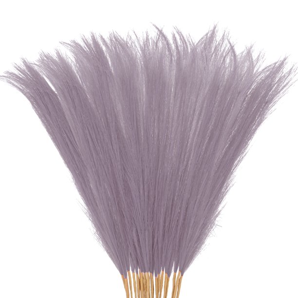 Uxcell 20 Paquete de Hierba Pampas Falsa 21.7" para Decoración del Hogar Boda Púrpura