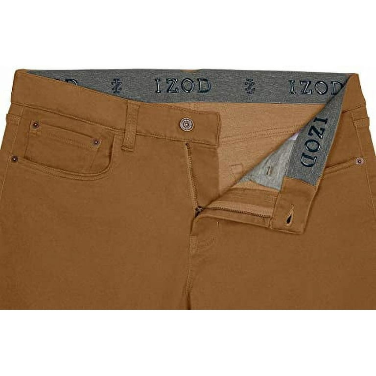 Izod Men's Stretch 5 Pocket Pant. Item 1482703 (38W x30L, Regular Taupe)