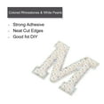 thumbnail image 3 of Uxcell Iron on Letter M Patch Colored Rhinestone Shiny Pearl English Alphabet Sewing Patch 5 Pack, 3 of 5