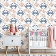 thumbnail image 3 of Crab Peel and Stick Wallpaper 23.6in x 9.8ft Blue Crab Coral Soft Pastel Colors Contact Paper Vinyl Waterproof Self Adhesive Wall Paper for Bedroom Shelf Cabinet Renter Friendly, 3 of 8