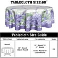 thumbnail image 2 of Lavenders Round Tablecloth Purple Hydrangea Floral Circular Washable Polyester Table Cloths Cover Tabletop 60 Inch for Home Kitchen Dining Room Party Picnic, 2 of 6