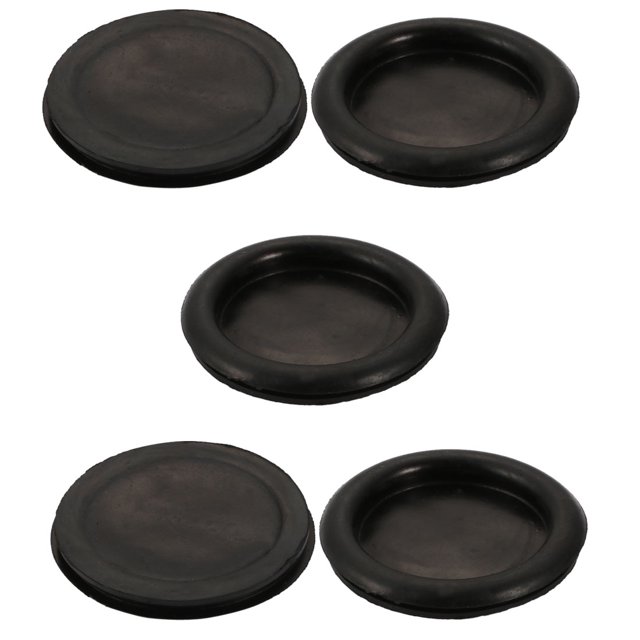 Unique Bargains 5pcs Wire Protective Grommets Black Rubber 70mm Dia Single Side Grommets