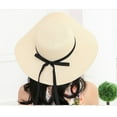 thumbnail image 2 of Women Sun Straw Hat,UV Protection Bowknot Wide Brim Beach Hat Travel, 2 of 6