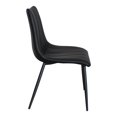 thumbnail image 3 of Alibi Contemporary Faux Leather Dining Chair - Set of 2 - Matte Black, 3 of 5