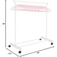 thumbnail image 2 of Boottique Child Garment Rack- Kids Closet Organizer- with 10 Children's Velvet Hangers (Rack with 10 Pink Velvet Hangers), 2 of 8