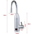 thumbnail image 2 of Grifo eléctrico, calentador de agua instantáneo de 3000 W y 220 V para cocina, grifo calefaccionado IPX4 con calentador de agua instantáneo incorporado, grifo con pantalla de temperatura, 3, 2 of 5