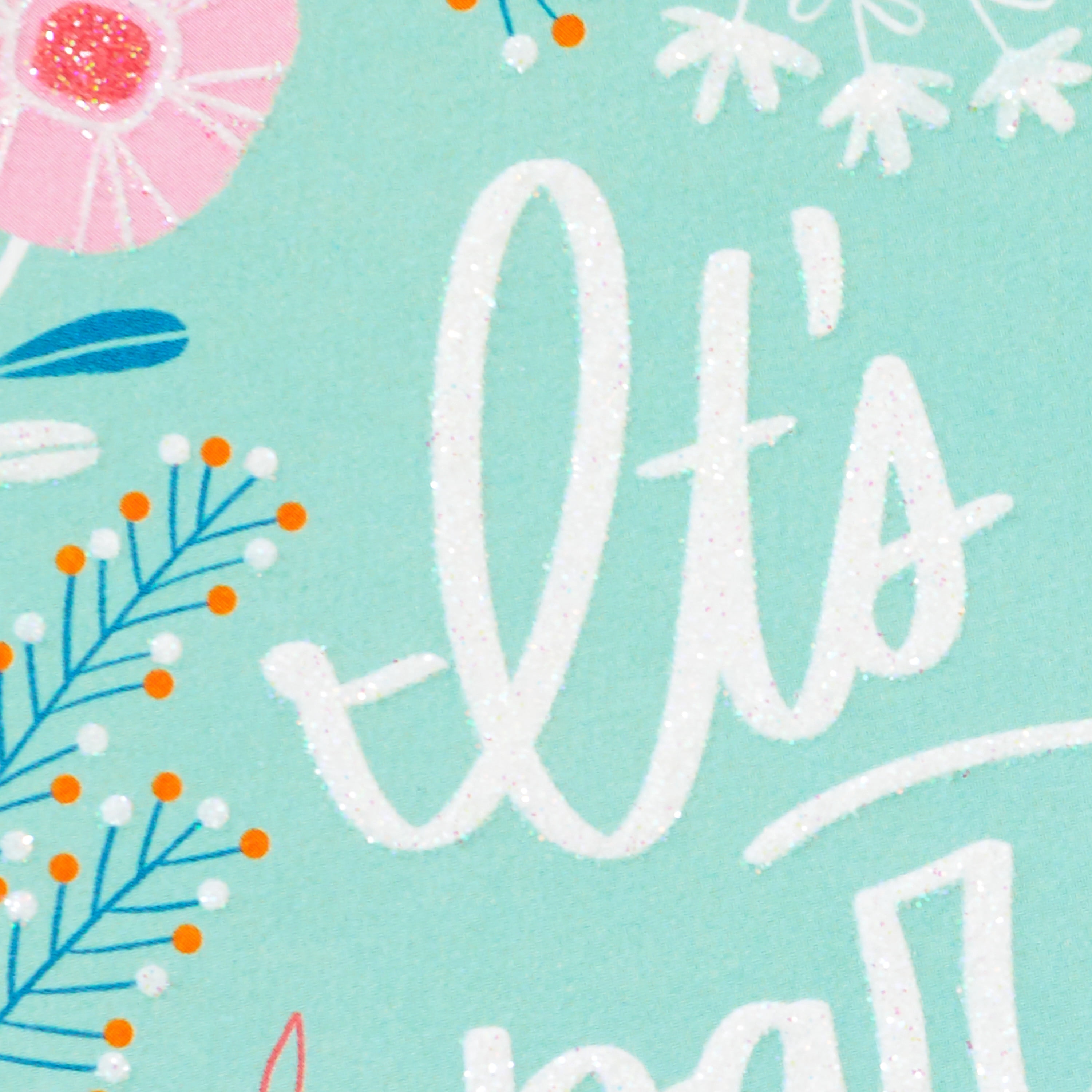 Hallmark Party Invitations, Floral on Aqua, 10 ct.