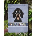 thumbnail image 3 of Caroline's Treasures BB1401GF Smooth Black and Tan Dachshund Welcome Flag Garden Size , Small, multicolor, 3 of 3