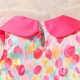 thumbnail image 5 of JUoaLXG Toddler Girls Casual Dresses Summer Baby Sweet Wind Colorful Flower Print Dress Streetwear,Pink,8-9 Years, 5 of 8