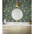thumbnail image 5 of NextWall  Honeysuckle Trail Peel and Stick Wallpaper 20.9 in. W x 18 ft. L - Teal & Moss Green, 5 of 11