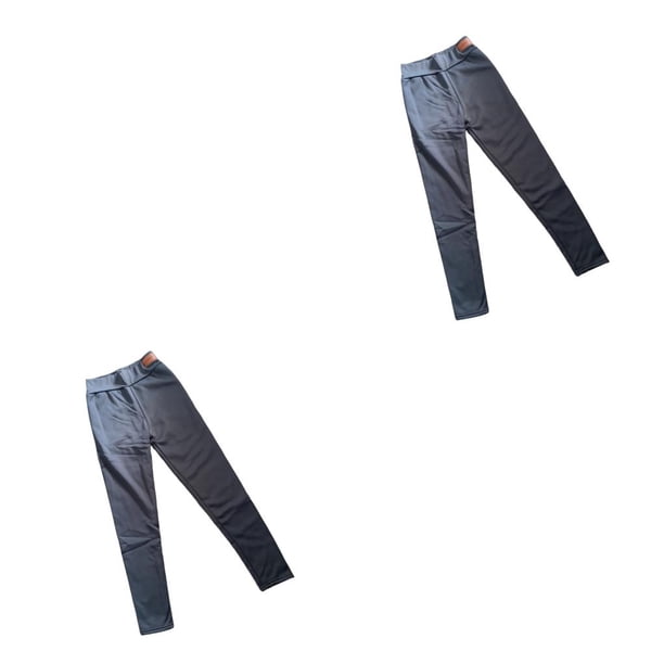 Wosthever Mallas de Cachemira súper gruesas para mujer, pantalones deportivos, pantalones ajustados todo en de invierno, cintura alta, parte Gris/S 2piezas