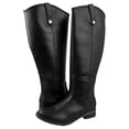 thumbnail image 4 of Breckelle's Womens Rider 18 Classic Knee High Riding Boots Black 6.5 M US, 4 of 5