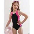 thumbnail image 6 of Charmo Color Blocked Swimwear for Girls Athletic One Piece Practice Swimsuits Racerback Competition Bathing Suits, Size 8-16, 6 of 7