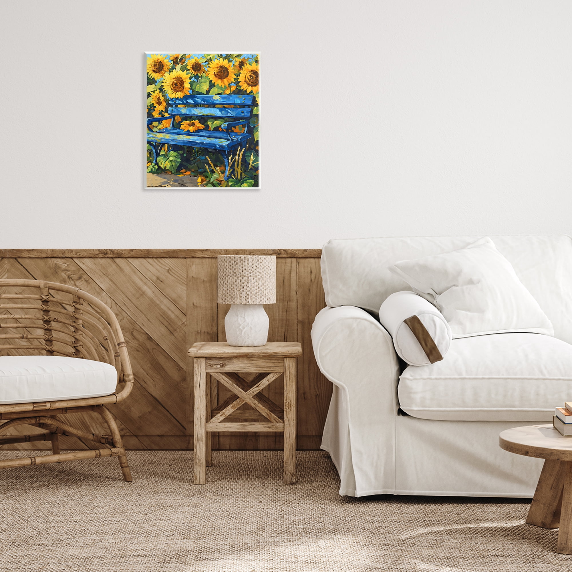 Stupell Industries Bench in Sunflower Field Wall Plaque Art, design by Creative Studio