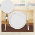 thumbnail image 3 of Ambesonne Tan Place Mats Set of 4, Abstract Sunrise Mountains, Standard Size, Sand Brown Pale Brown, 3 of 6