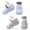 Ligh Blue+Gray, variant on 2 Pairs Unisex Fluffy Fuzzy Warm Slipper Socks for Men Women, Thick Fleece Lined Non-Slip Socks with Grip Indoor Floor