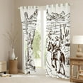 thumbnail image 3 of Castle Fairy Teenagers Western Cowboy Black Out Curtains,Southwestern Exotic Style Curtains Pack of 2 (42x63 Each),Vintage Aesthetic Desert Cactus Bedroom Curtains,Super Cozy Room Decor, 3 of 6