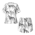 thumbnail image 4 of Qekee German Shepherd Dog Women's Pajama Set Short Sleeve Sleepwear Summer Home Wear with Pockets Soft Short Sleeve Shirt - German Shepherd Dog, 4 of 9