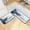 Abstract Snowy Landscape, variant on Dailycode 2 Pcs Kitchen Rug Set Non Slip Absorbent Soft Floor Mats for Kitchen Bathroom Pink Gold Marble 19.7"x27.6"+19.7"x47.2"