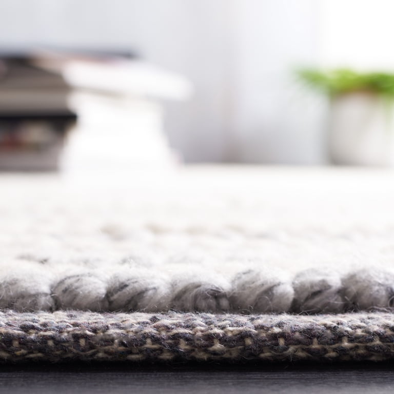 SAFAVIEH Natura Fredrick Striped Area Rug, Ivory/Grey, 11' x 15