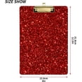 thumbnail image 2 of FMSHPON Red Glitter Clipboard Hardboard Wood Nursing Clip Board and Pull for Standard A4 Letter 13x9 inches, 2 of 7