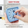 thumbnail image 3 of Secura 60-Minute Visual Timer for Kids, Time Clocks, Countdown Timer for Office Kitchen, Classroom Timer for Kids, Silent Time Management Tool (Blue & Blue), 3 of 7