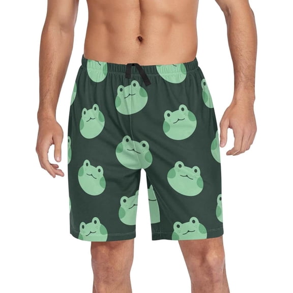 GZHJMY Frog Pajama Pants Short for Men, Lounge Pants Lightweight Men Pajama Bottoms with Drawstring Pockets, Christmas New Year Birthday Gifts, Large
