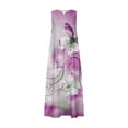thumbnail image 5 of Robe d'Été Femme Mode Été Imprimée Col en V Sans Manches Robe à Enfiler avec Poches Robe à Manches Courtes en Liquidation, 5 of 5